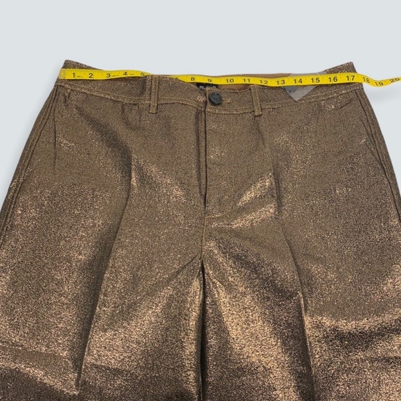 Madewell Emmett Wide-Leg Crop Pants in Metallic - Picture 4 of 5